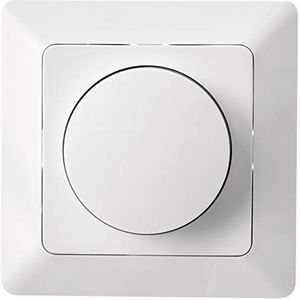 EMOS A6003.0 dimmer met draaiknop voor ledlampen en halogeenlampen, inbouwdraaidimmer/dimschakelaar, 7-110 W/VA, wit