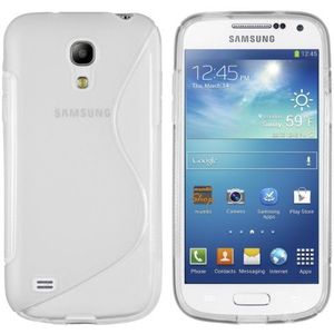 mumbi Hoes compatibel met Samsung Galaxy S4 mini telefoonhoes telefoonhoes, transparant wit