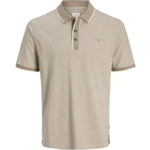 JACK & JONES Jprcclogan Jersey Ss Polo Sn, Zilvervoering., S