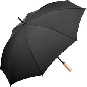 Paraplu milieuvriendelijk, automatisch, van gerecycled kunststof, grote bescherming, diameter 105 cm, zwart