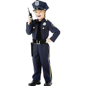 amscan 9904186 Klassiek blauw politieagent kostuum met hoed (6-8 jaar)