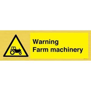 Waarschuwing Boerderij machines Teken - 450x150mm - L41