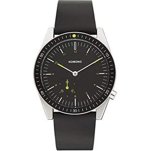 KOMONO Ray Legacy Leather Black Men's Japanese Quartz Analogue Watch with Genuine Leather Strap