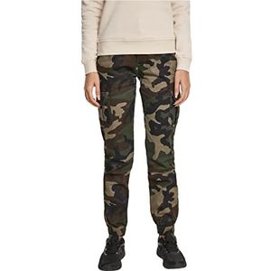 Urban Classics Damesbroek dames High Waist Camo Cargo Pants vrouwen Cargo broek in camouflage look, verkrijgbaar in vele kleurvarianten, 30