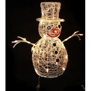Naviluz Sneeuwpop van acryl, warm LED-licht, 8,2 W, 2700 K, 60 cm
