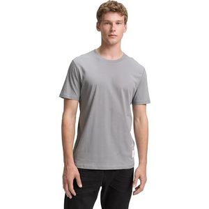 TOM TAILOR Denim T-shirt voor heren, 38327 - Cement Grey, XXL