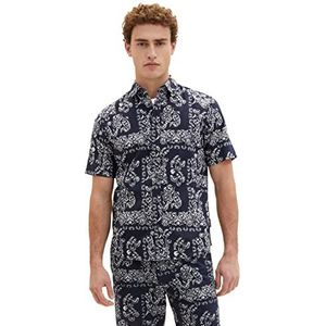 TOM TAILOR Heren 1036218 hemd, 31783-Navy Big Paisley Design, XXL, 31783 - Navy Big Paisley Design, XXL