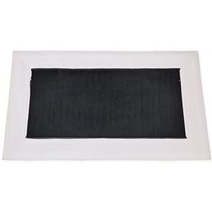 Standaard rubber rechthoekige schalen levering mat 61 x 35,6 cm - zwart/wit
