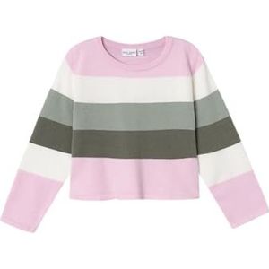 NAME IT Nmfvajsas Ls Short Knit Gebreide Trui voor meisjes, Lily Pad, 98