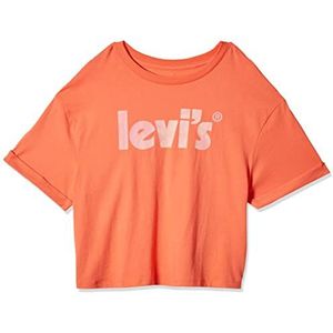 Levi's Kids LVG Meet & Greet Rolled Sleeve Mädchen 2-8 jaar, warm koraal, 6 jaar