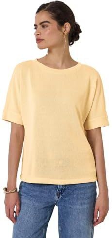 Street One - Studio - Shirt - Geel - Gebreide Look