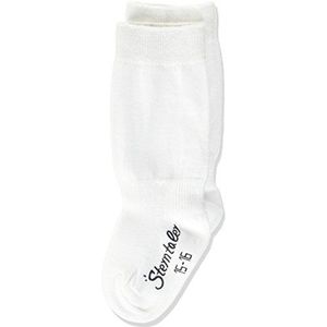 Sterntaler Unisex baby kniekousen dubbelpak sokken, wit, 19-22 EU