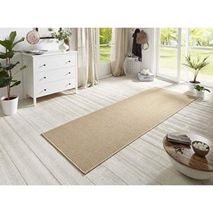 BT Carpet Loper Nature 600 Beige, 80x150 cm, voor binnen en buiten (100% polypropyleen, uv- en vochtbestendig, geschikt voor vloerverwarming), verkrijgbaar in verschillende maten en kleuren