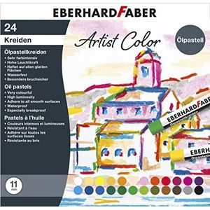 Eberhard Faber 522024 - Artist Color oliepastels in 24 heldere kleuren, onbreekbaar, in kartonnen etui, voor moderne grafische vormgeving, fijne tekeningen en kleurrijke aquarellen