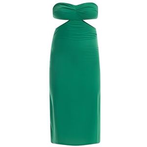 faina Dames Midi-jurk met Cut-Outs 19227026-FA01, WALDGROEN, L, Midi-jurk met cut-outs, L
