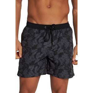 JP 1880 Zwemshorts, beachwear, elastische tailleband, bloemenprint zwart L 811762100-L, zwart, L