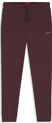 HUGO Austin Pants Pyjamabroek voor heren van katoenmix met geborduurd logo, Open Brown 249, M