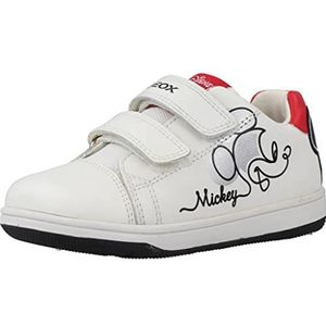 Geox Baby Jongens B New Flick Boy Sneaker, wit/zwart, 24 EU, wit zwart, 24 EU