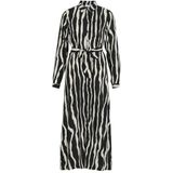 VILA - VISUSIE - Jurk - Zwart/Wit - Lange Mouw - Maxi Lengte