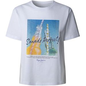 Pepe Jeans - ANGEL - T-shirt - Wit - Met Grote Frontprint