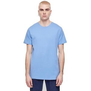 Build Your Brand Heren T-shirt ronde hals, basic T-shirt voor mannen, regular fit, katoen, horizonblauw, XS