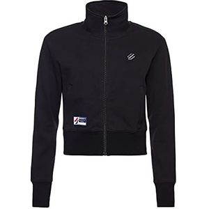 Superdry Code Track Jacket Cardigan Sweater voor dames, zwart, XL