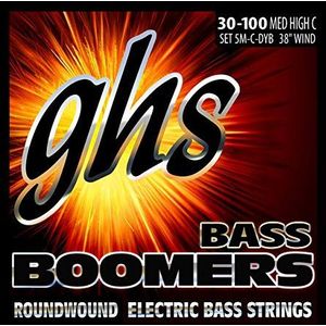 GHS BASS BOOMERS snarenset voor elektrische bass – 5 snaren – 5 M-C-DYB – Medium High C – 030/100