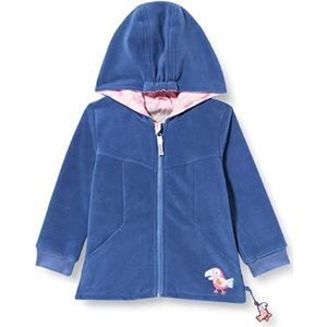 Sigikid Baby - meisjes fleecejack met capuchon jas, Blauw/Miami, 62 cm