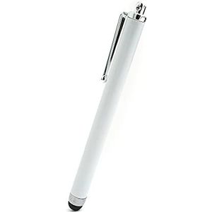 SYSTEM-S Touchpen Stylus van aluminium in wit voor Tablet Smartphone Laptop Surface