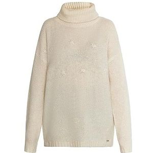 tassia Gebreide coltrui voor dames, Crème melange, M/L