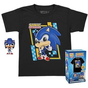 Funko Loungefly Pocket Pop! & tee: Sonic - voor jongens en meisjes - kudde S - Sonic The Hedgehog - T-shirt met miniatuurfiguren om te verzamelen, cadeau-idee, speelgoed en flanel met korte mouwen