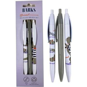 Puckator Set van 3 pennen van gerecycled kunststof, RABS – Bertrand de Franse Bulldog – Barks