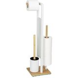 WENKO - RIVALTA - WC Set - Bruin/Wit - 18x70 cm