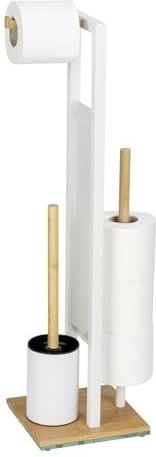 WENKO - RIVALTA - WC Set - Bruin/Wit - 18x70 cm