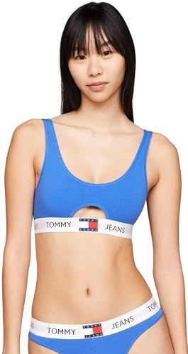 Tommy Jeans - Keyhole Bralette - Blauw - Damesbeha