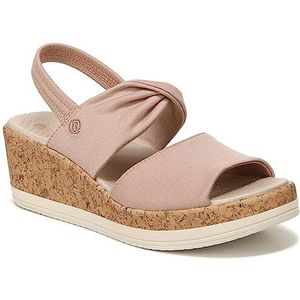 BZees Dames Remix Wedge Sandaal, Bruin Linnen, 4.5 UK, Bruin Linnen, 37.5 EU