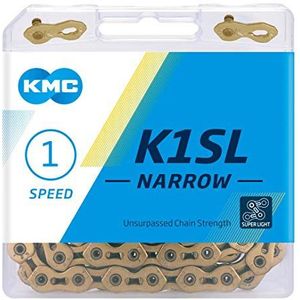 KMC Unisex's K1sl smalle ketting, Ti-Ni goud, 100 schakel