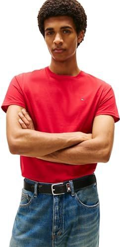 Tommy Jeans S/S T-shirt voor heren, Rood (SRood), XS