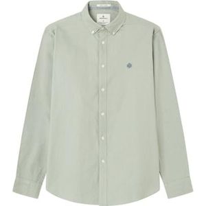 SPRINGFIELD Oxford overhemd basic voor heren, Water Groen, S