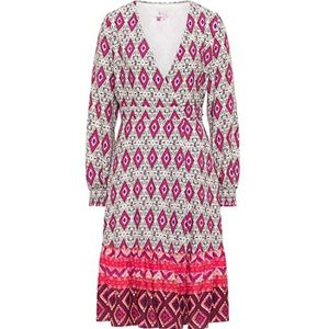 IZIA Dames wikkeljurk 19323093-IZ01, ROOD Veelkleurig, XS, wikkeljurk, XS