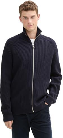 TOM TAILOR Gebreide herenjas, 10668 - Sky Captain Blue, XXL