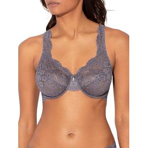 Smart & Sexy womens Signature Lace Unlined Underwire Bra, Anthracite, 34C US