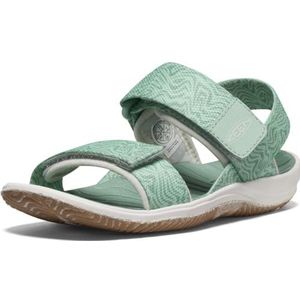 KEEN Uniseks kinderen Elle Backstrap sandalen met riem achter, Lichen Star White, 34 EU