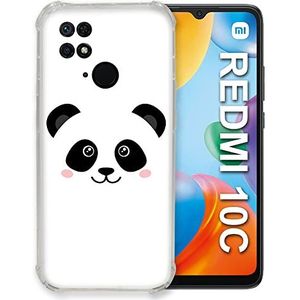Hoesje voor Xiaomi Redmi 10C dierenpanda wit