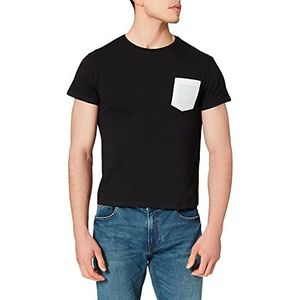 Frenchcool Heren T-shirt, zwart met witte stippen