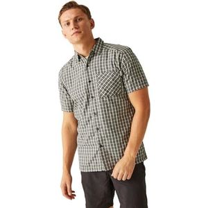 Regatta Kalambo Viii herenshirt met korte mouwen en korte mouwen, Agave Groen/Ash Check, S