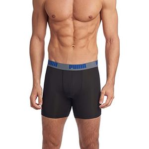 PUMA Boxer Briefs voor heren (Pack van 3), Zwart/Grijs, S