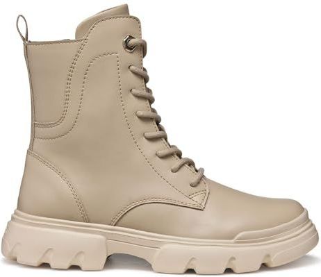 Geox - Junette - Veterboots - Beige - Met Zij-elastiek