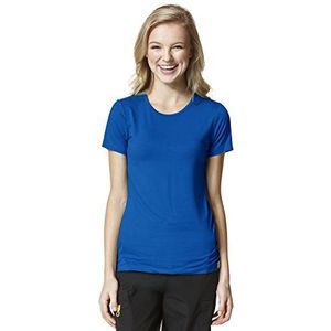 WonderWink 2209ARYLLG Breien en Lagen Dames Gebreide T-shirt met korte mouwen, Royal, Standard-L Maat