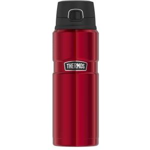 THERMOS STAINLESS KING BOTTLE 0,70 l, cranberry rood, thermosfles van roestvrij staal met Safe Flow-deksel, 15 uur warm/24 uur koud, waterfles, drinkfles voor thee, vaatwasmachinebestendig, BPA-vrij